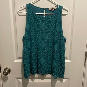 Lace Sleeveless Top Loft XL